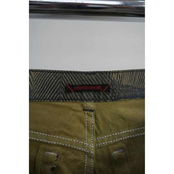 VTG Roberto Cavalli Textured Pattern Straight Leg Denim Jeans Gray W31 Men's - Picture 7 of 12